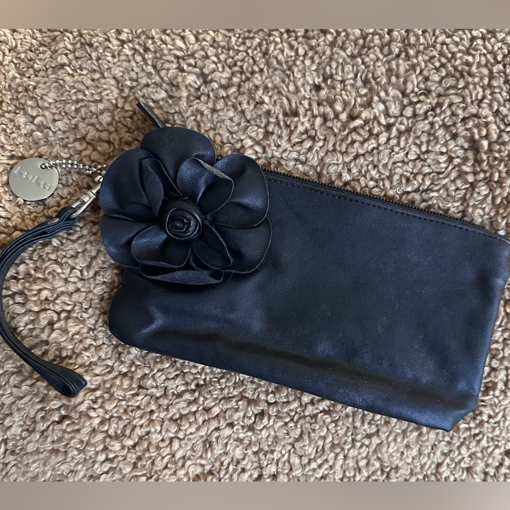 Lulu Faux Leather Wristlet